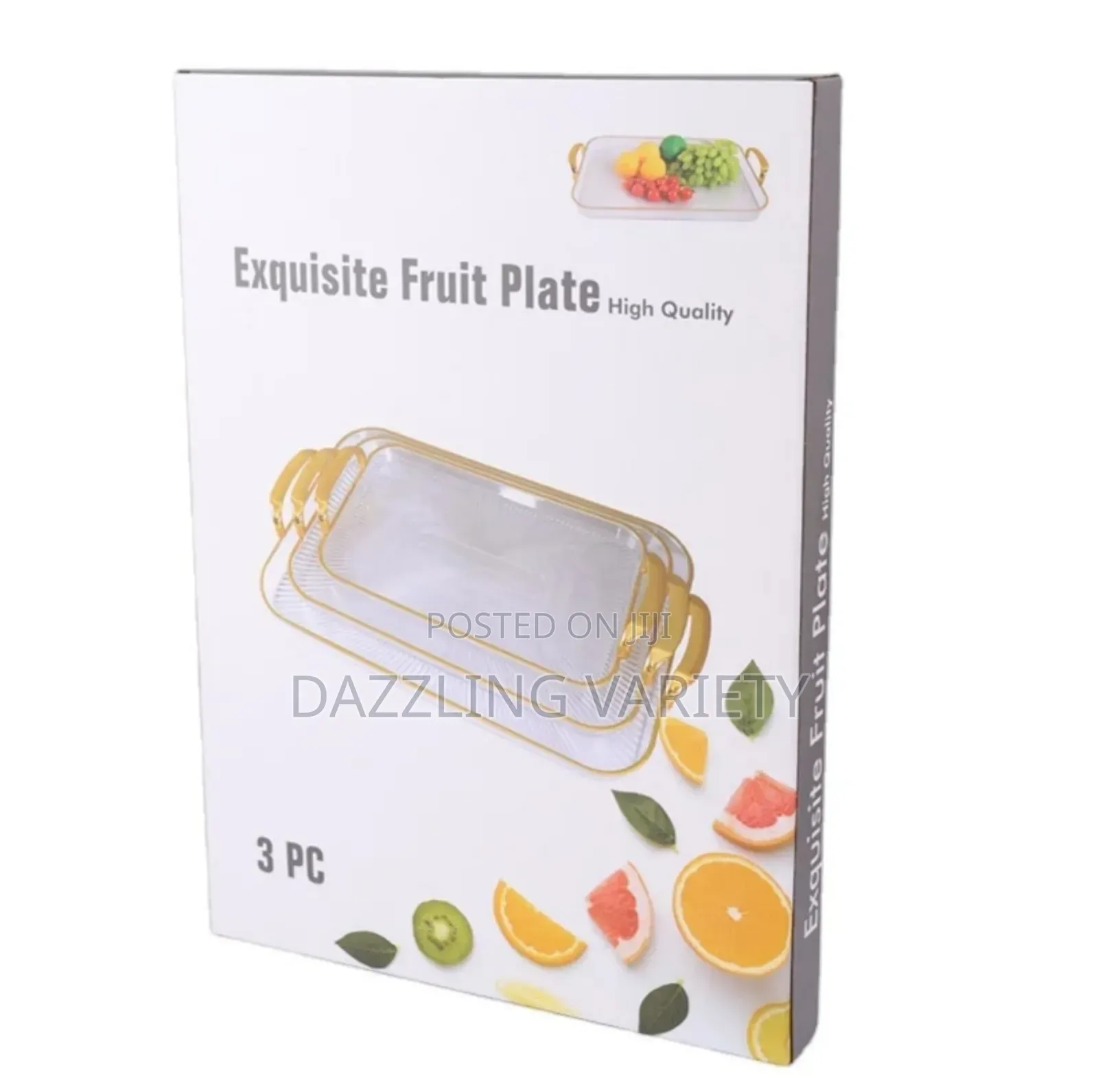 3-in-1 Luxury Acrylic Rectangular-Shaped Tray Set