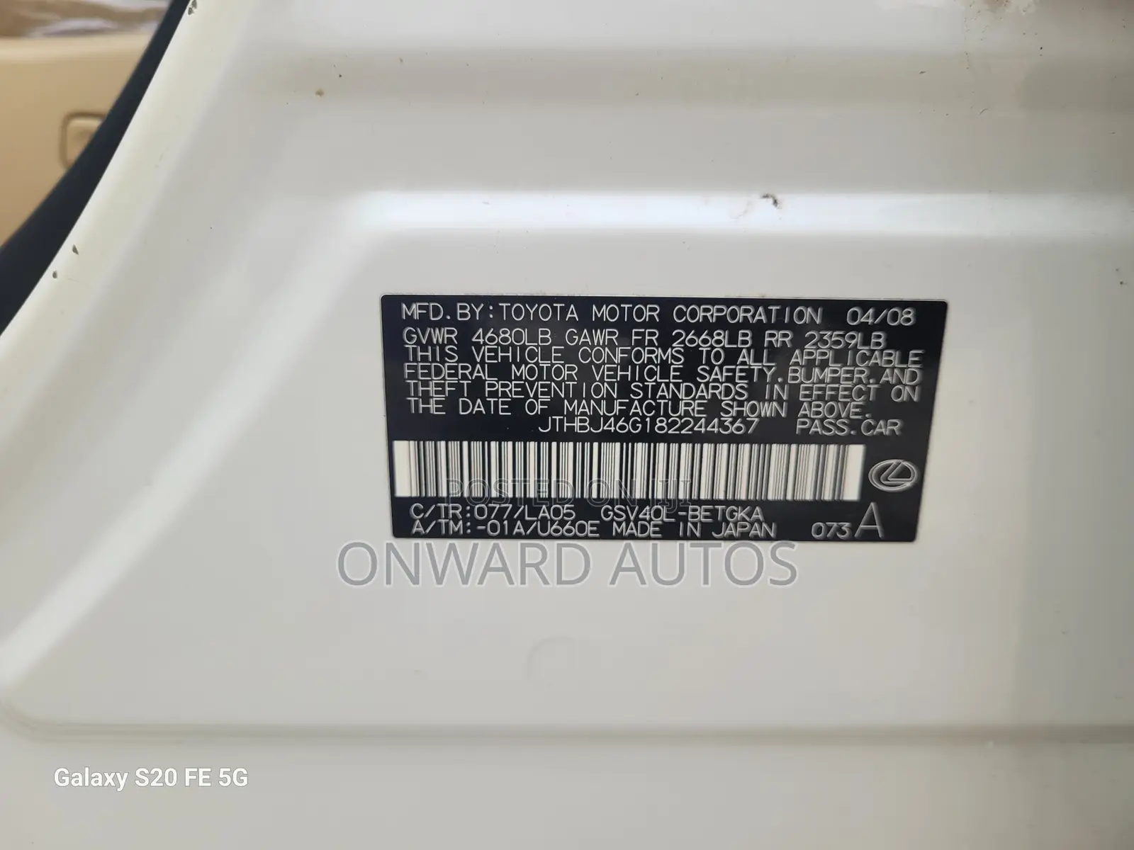 Lexus RX 2008 White