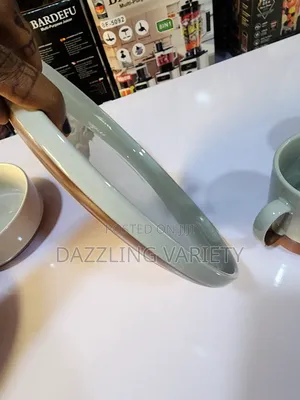 16pieces Cream and Brown Ceramic Dinner Set