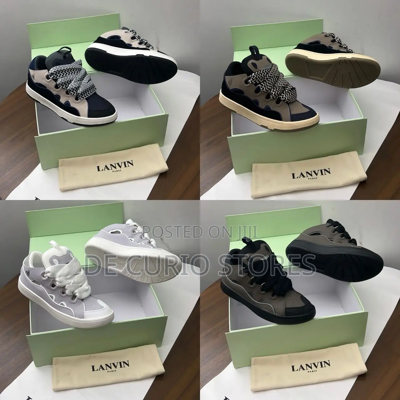 Lanvin Curb Grey Colourway Sneakers
