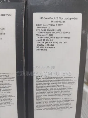 New Laptop HP OmniBook X Flip 16" 32GB Intel Core Ultra 7 SSD 2T