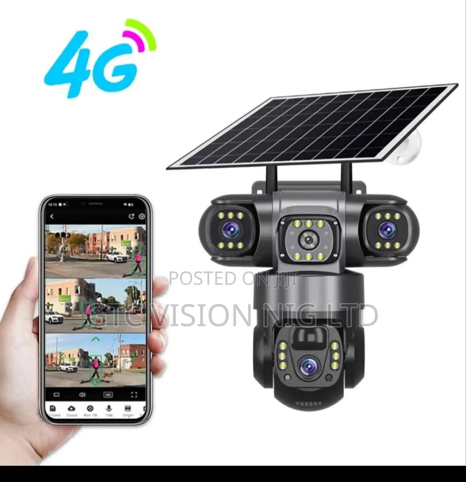 V 380 3lens 4g Solar Camera