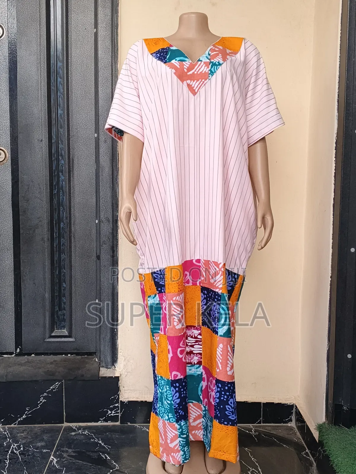 Gown With Ankara Patches