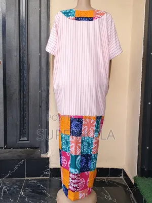 Gown With Ankara Patches
