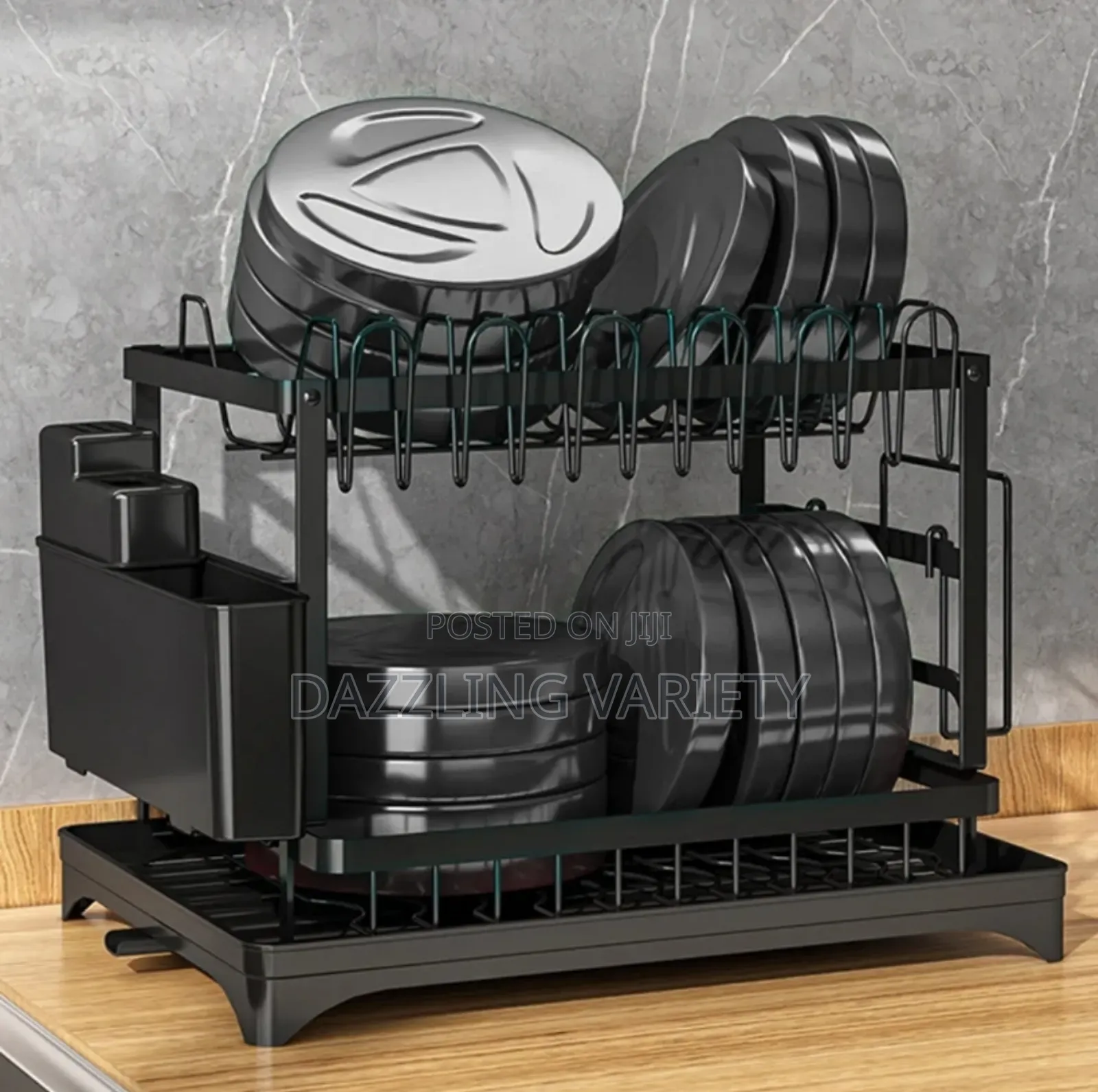 2 Layers Dish/Plate Drainer Rack