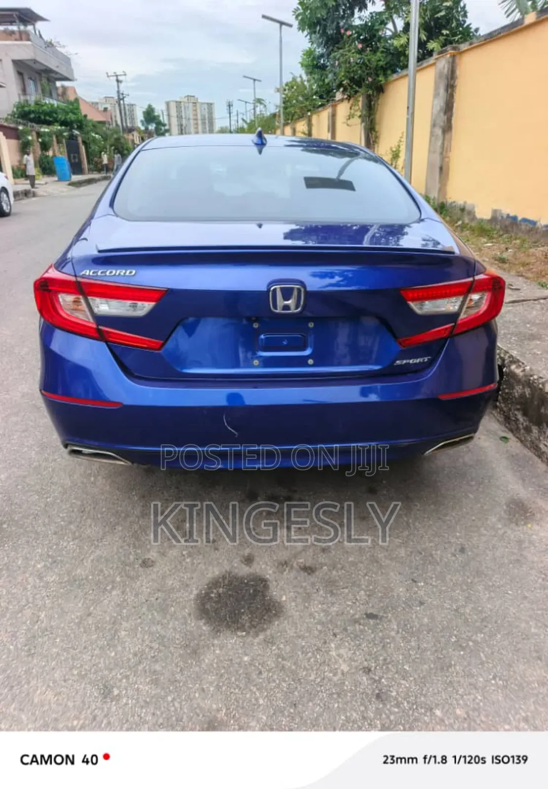 Honda Accord Sport (2.0L 4cyl Turbo 10A) 2019 Blue