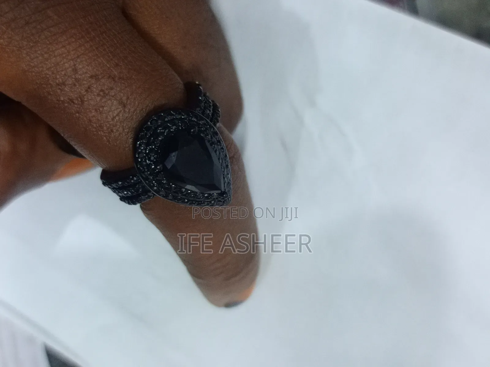 Ladies Black Proposal Ring 001 - Black