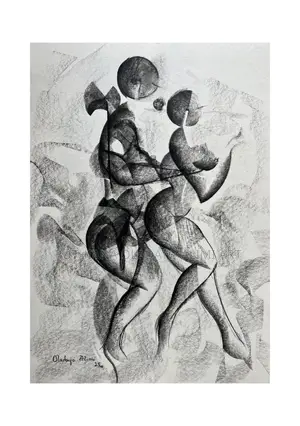 Abstract Charcoal Artwork