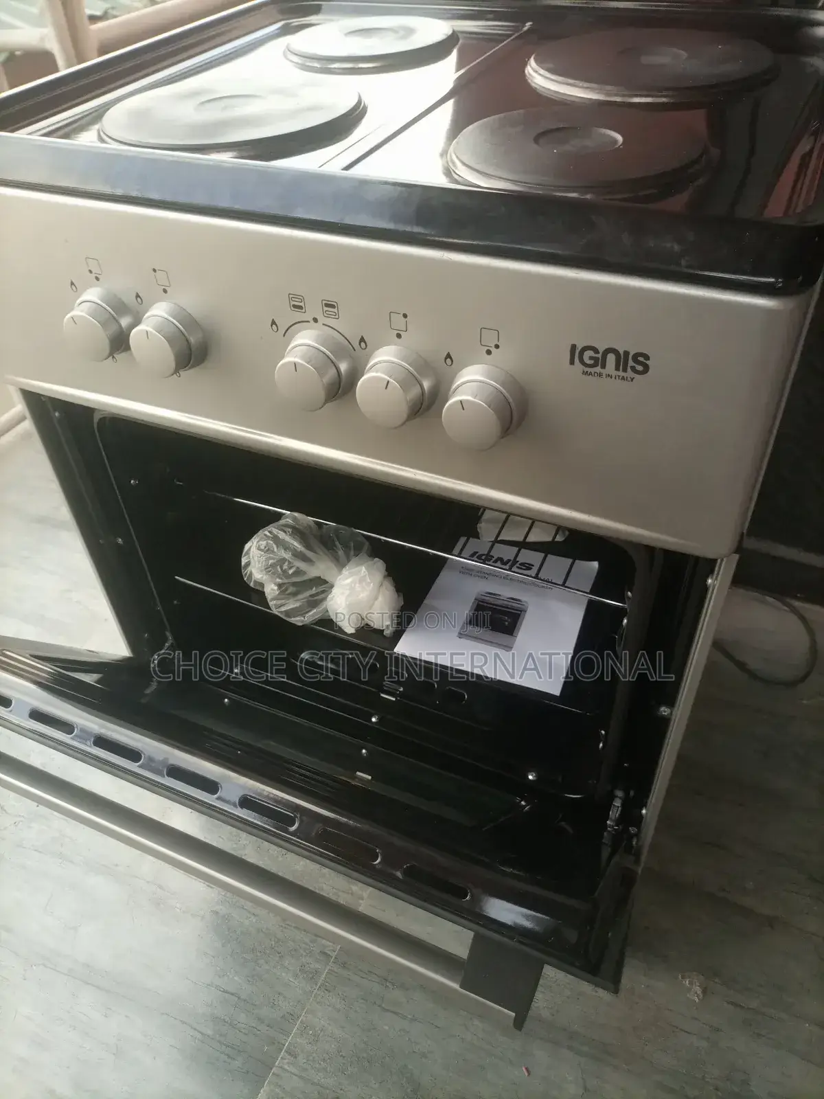 Ignis Four Burners(All Electric) With Oven