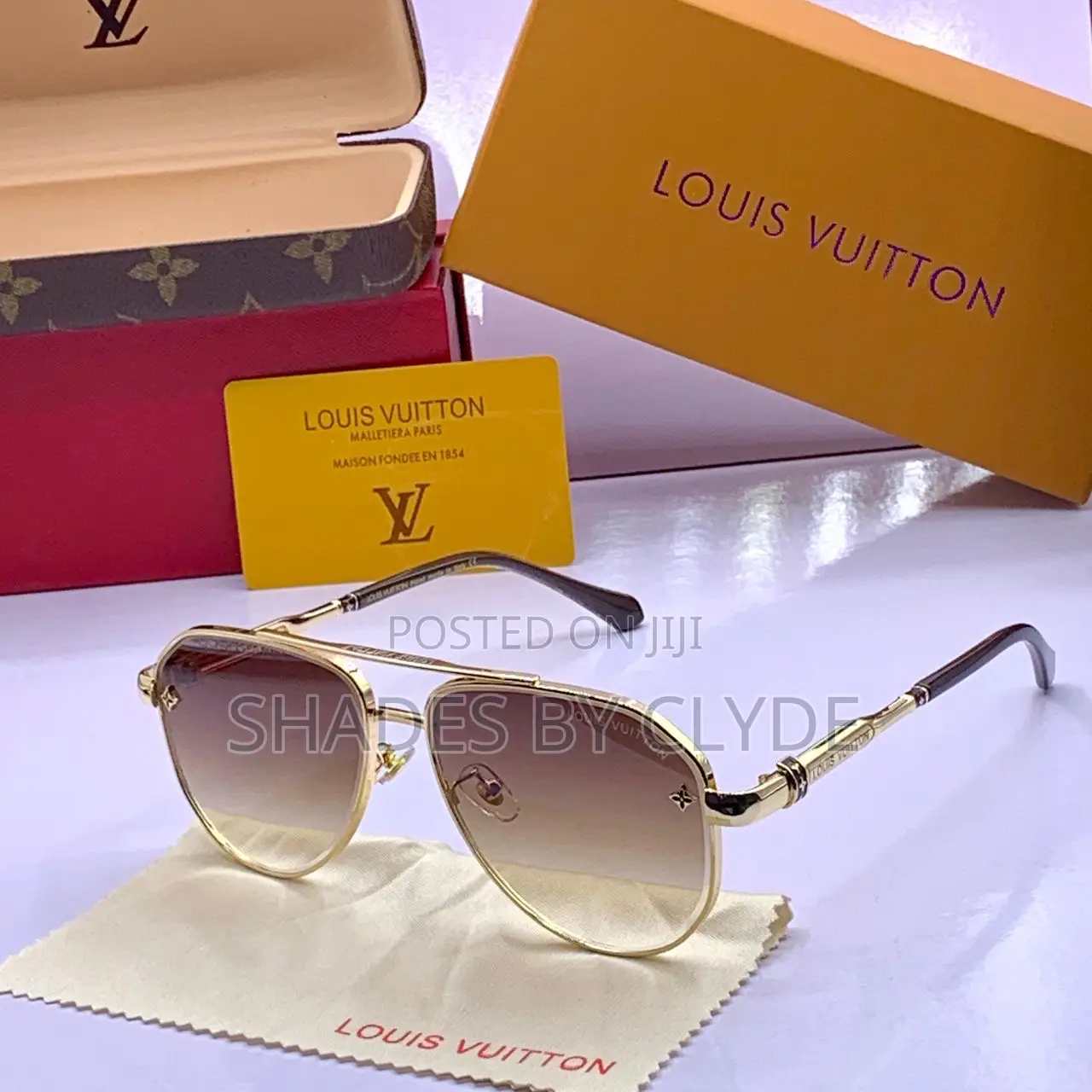 Authentic Louis Vuitton Aviator Sunglasses - Brand New