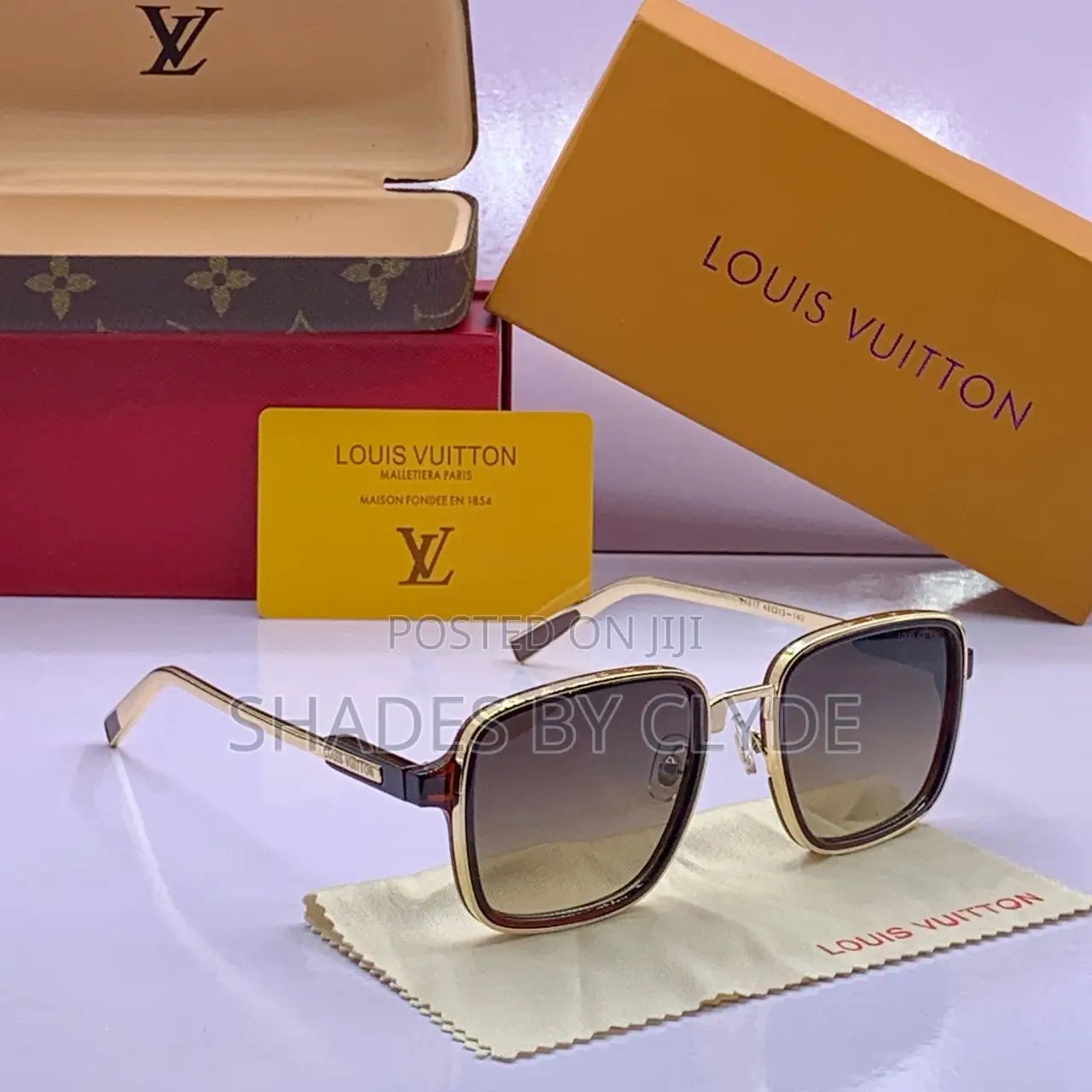 Luxurious Louis Vuitton Square Frame Sunglasses - Authentic, New!