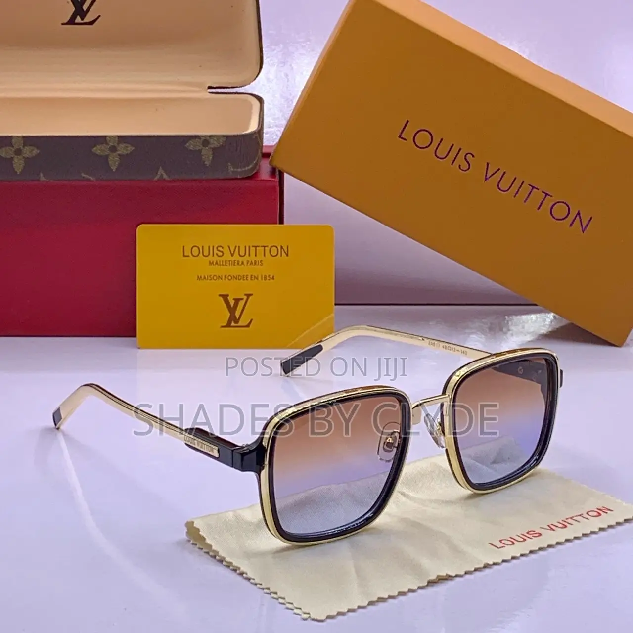 Luxurious Louis Vuitton Square Frame Sunglasses - Authentic, New!