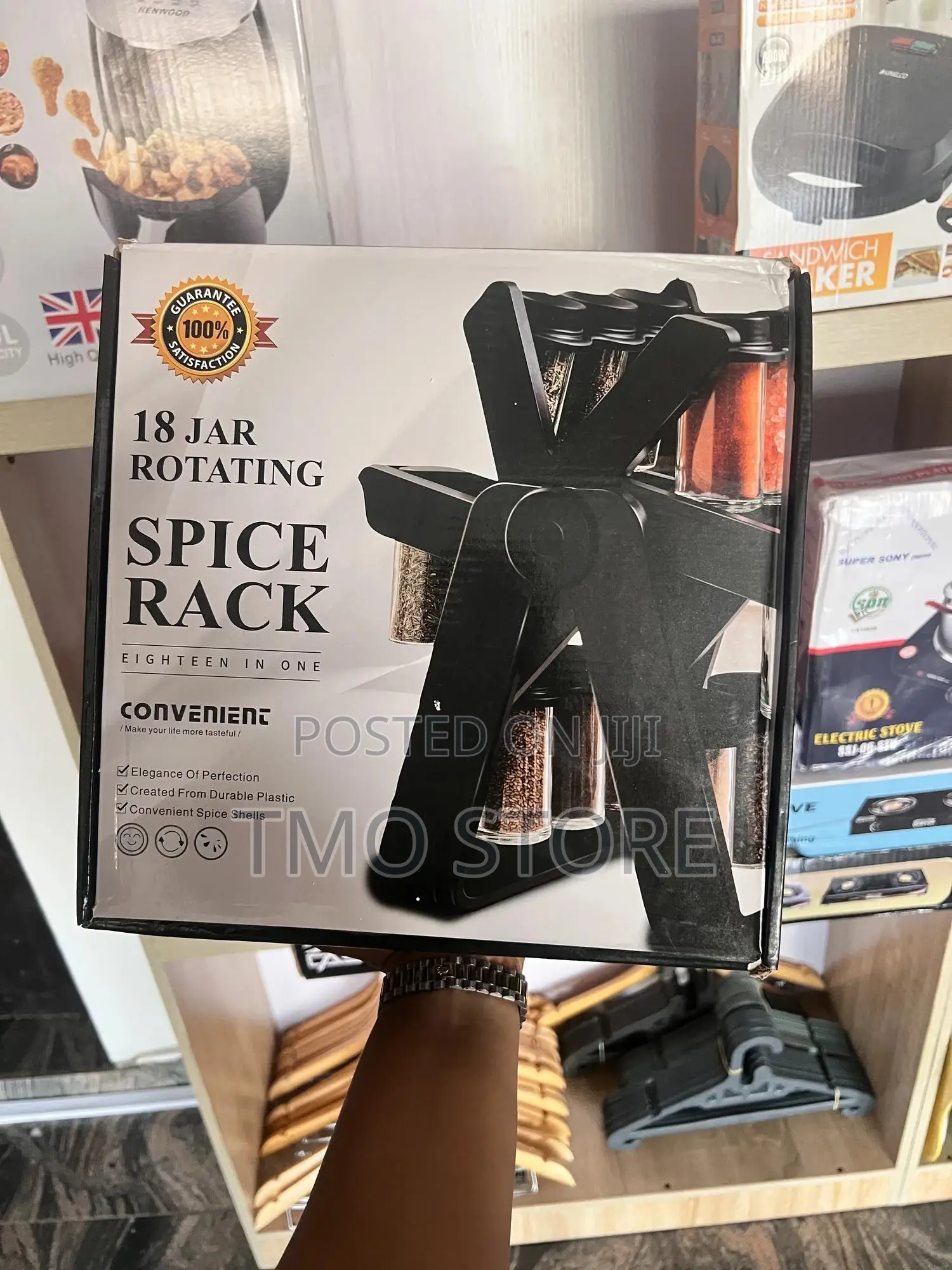 Rotating Spice Jar Rack, Kitchen Essentials , Spice Rack