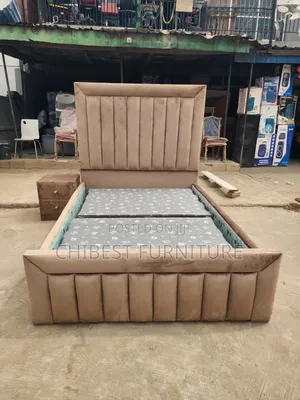 5ft Tall 4.5by6 Bed Frame With Side Drawer.