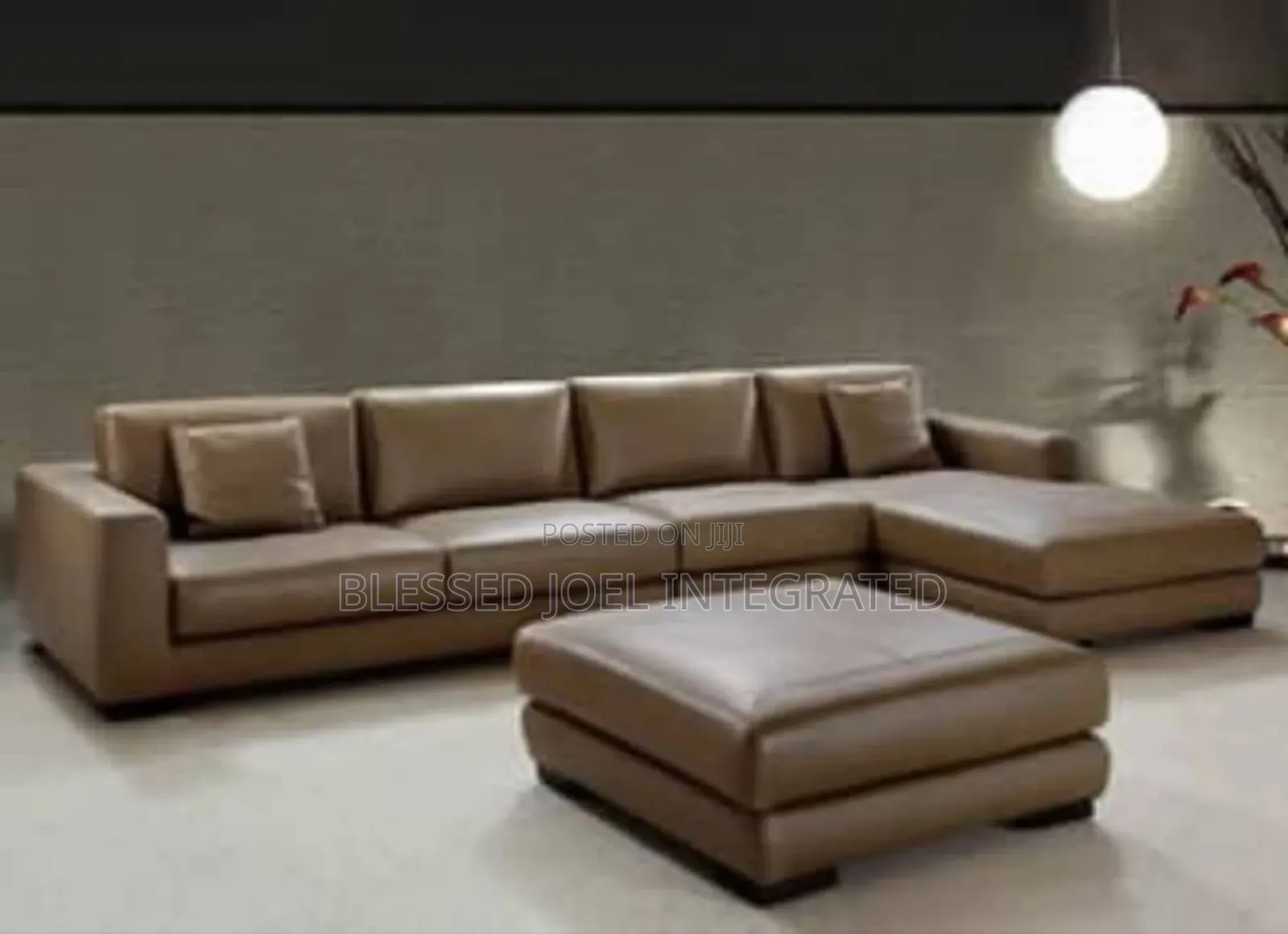 Brown L Shape Sofa