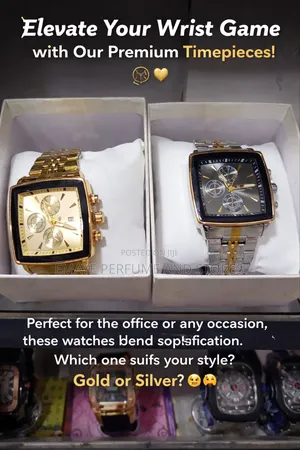Quality Men Wrist Watch Gold and Silver