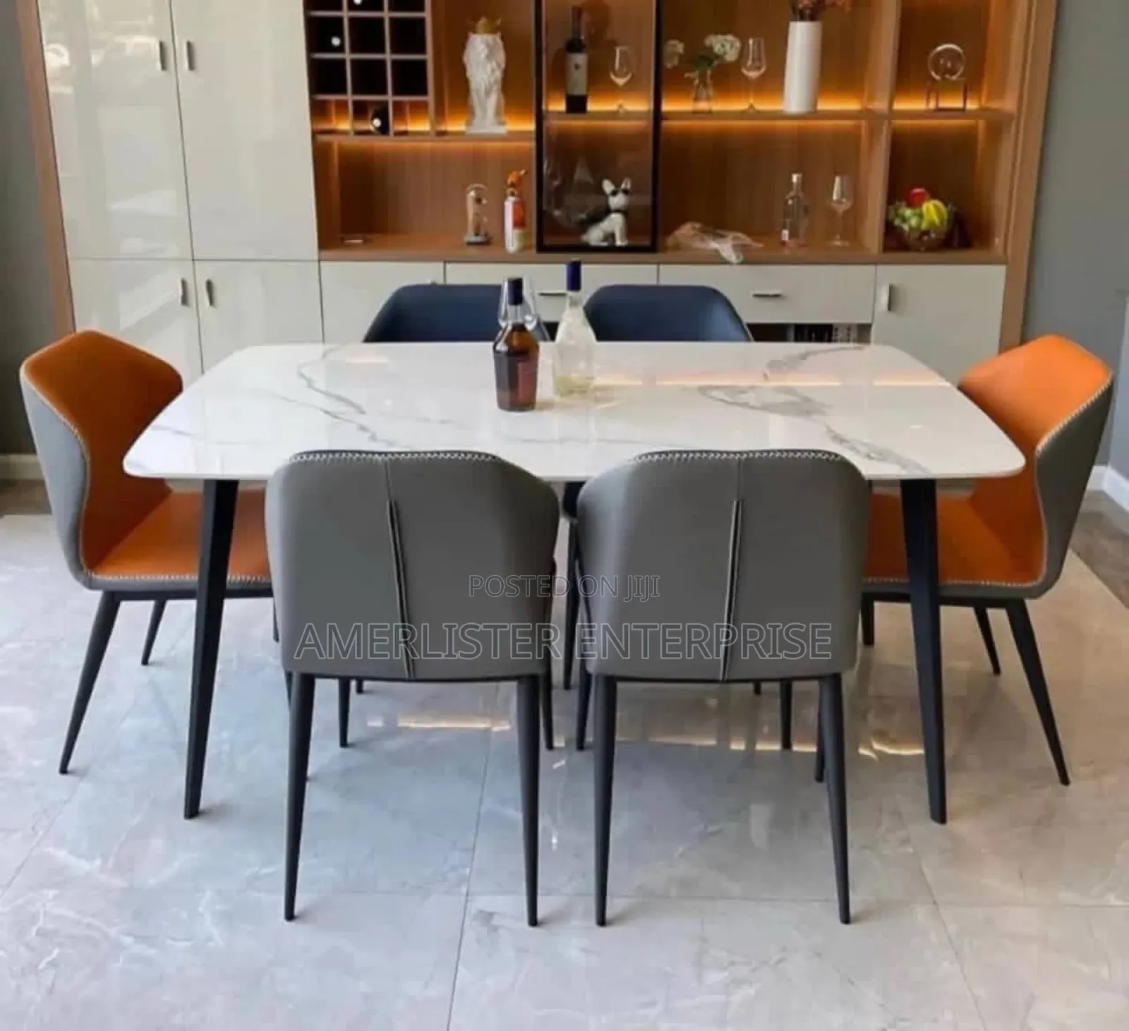 Unique Marble 6-Seater Dining Set