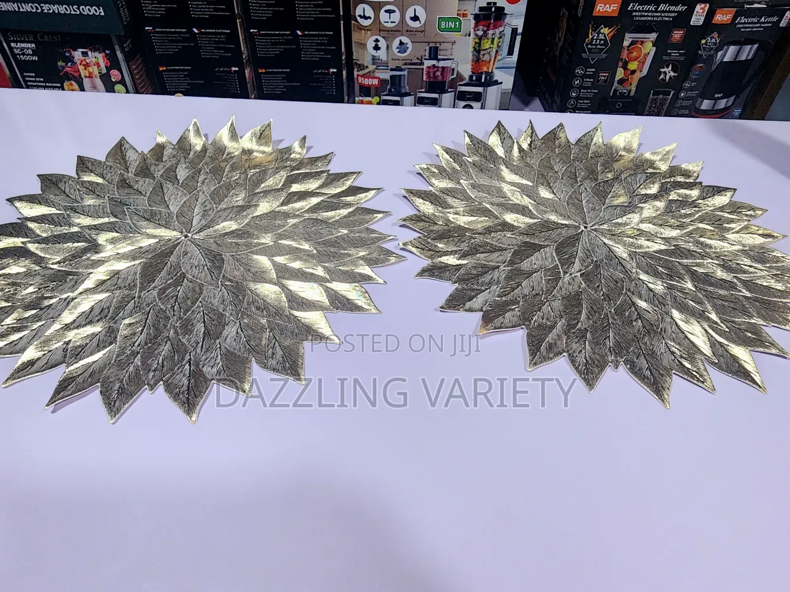 12pcs Table Mat/Placemats - Gold Colour