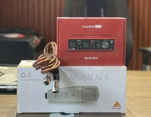 Scarlett 2i2 Behringer C-1 Condenser Microphone Plus Mic Cable