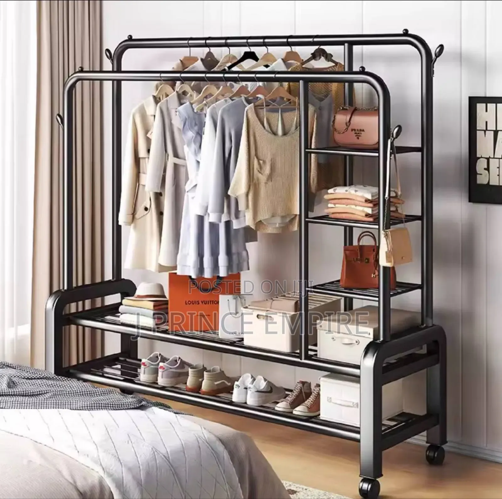 Double-Pole Clothes Rails- Hanger