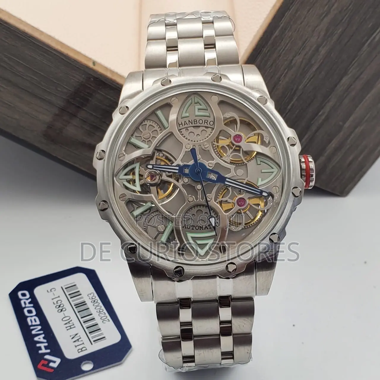 Hanboro Male Watch Chain Strap Automatic System