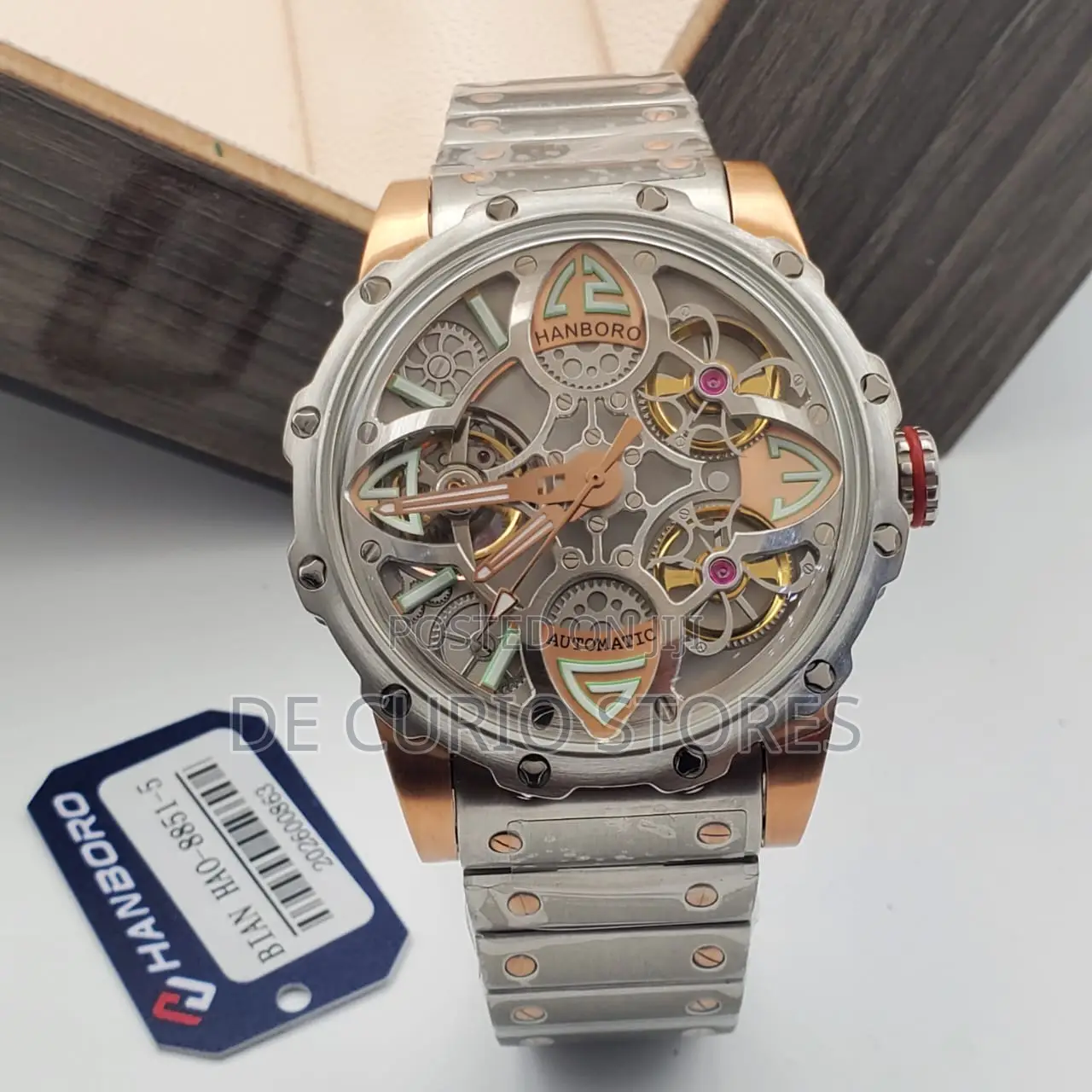 Hanboro Male Watch Chain Strap Automatic System