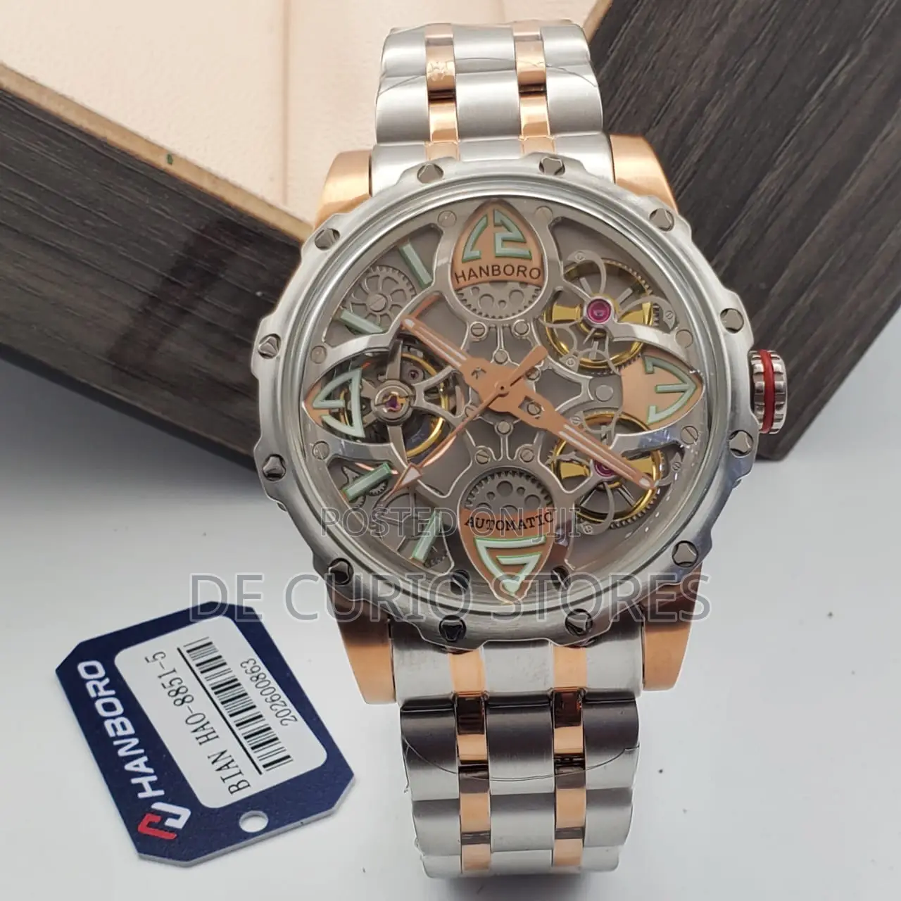 Hanboro Male Watch Chain Strap Automatic System