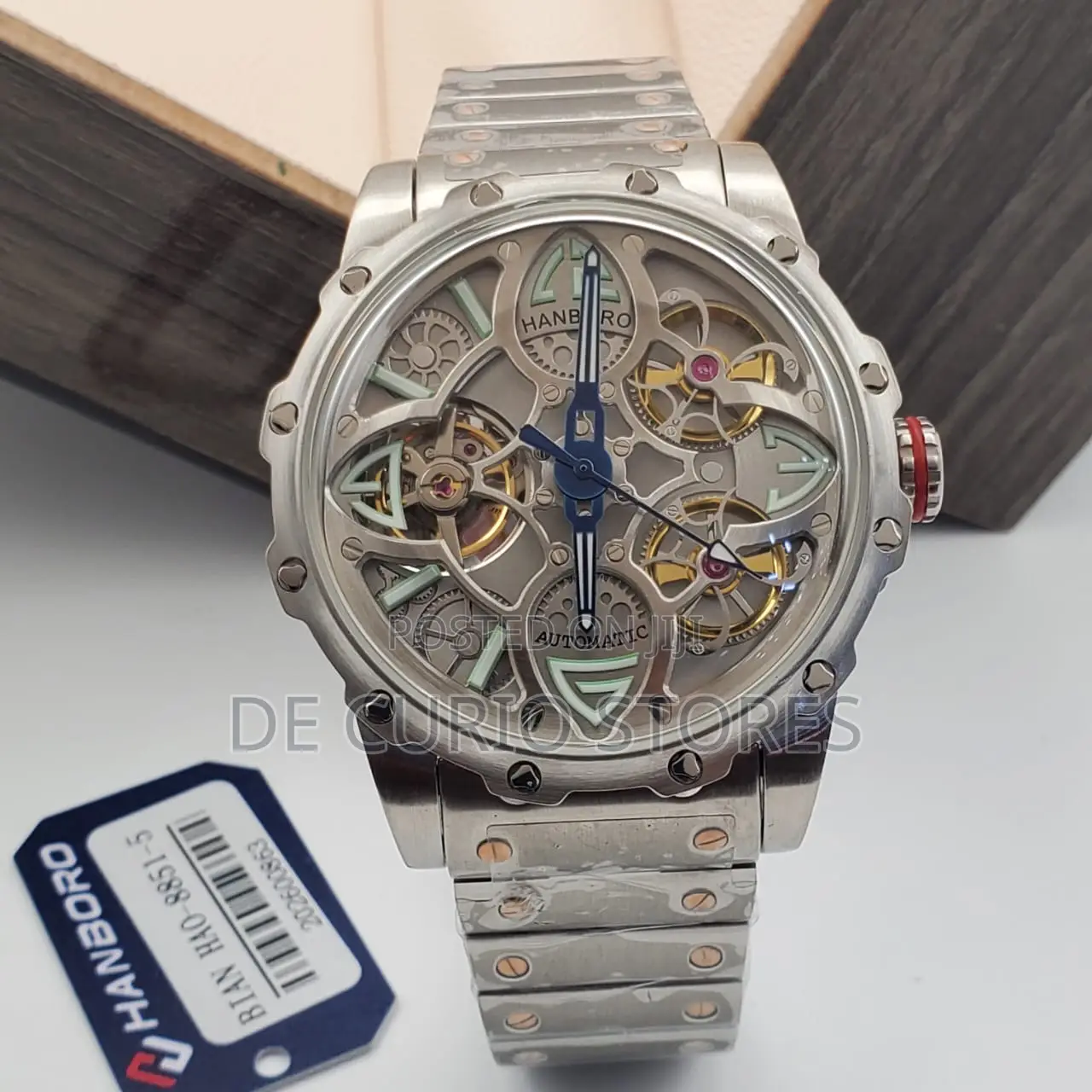 Hanboro Male Watch Chain Strap Automatic System