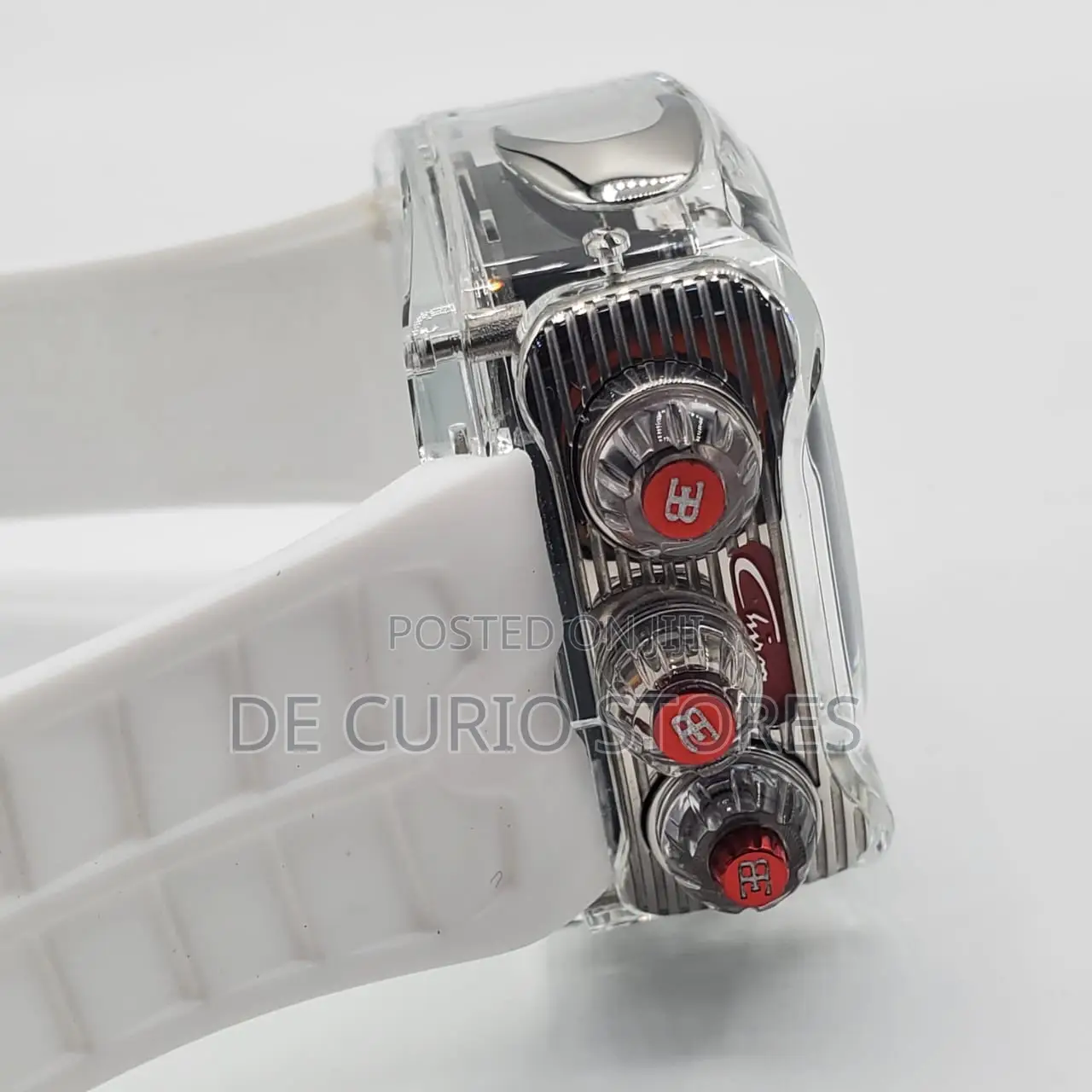 Jacob Co Male Watch Rubber Strap Automatic System