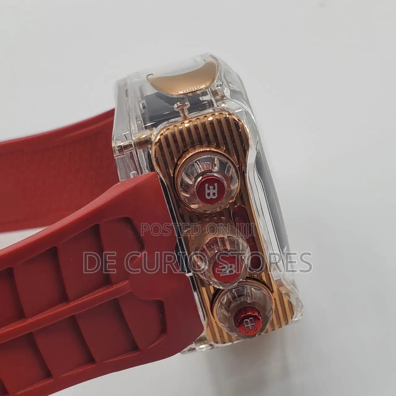 Jacob Co Male Watch Rubber Strap Automatic System