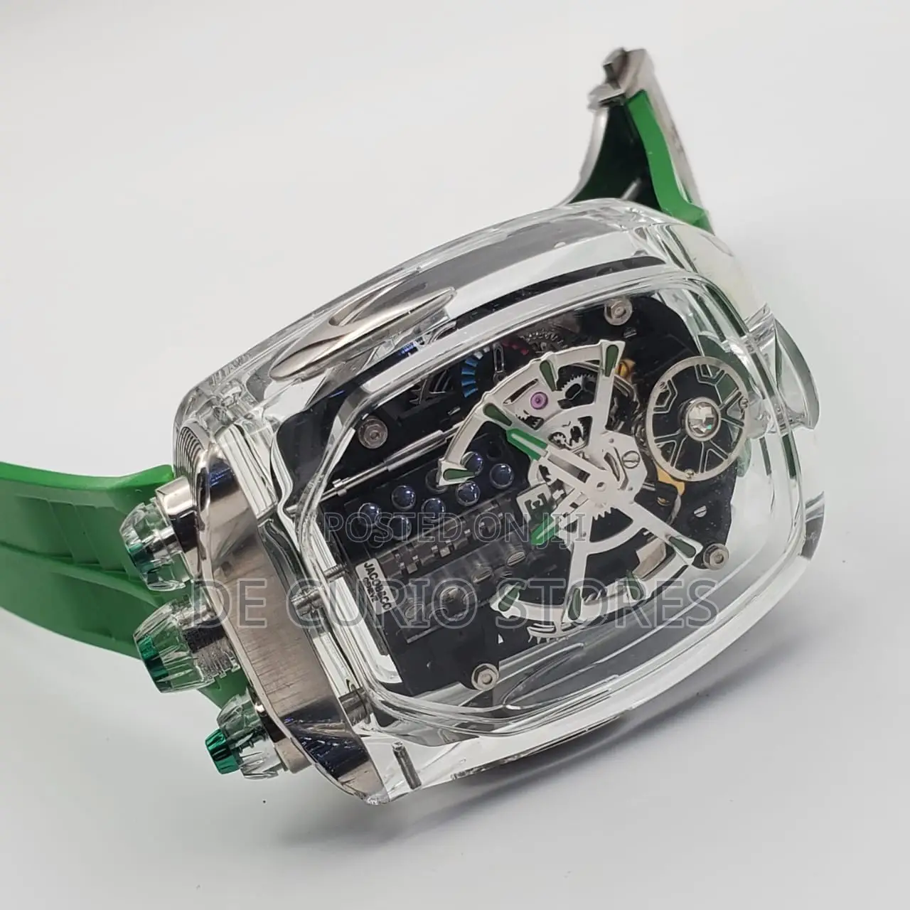 Jacob Co Male Watch Rubber Strap Automatic System