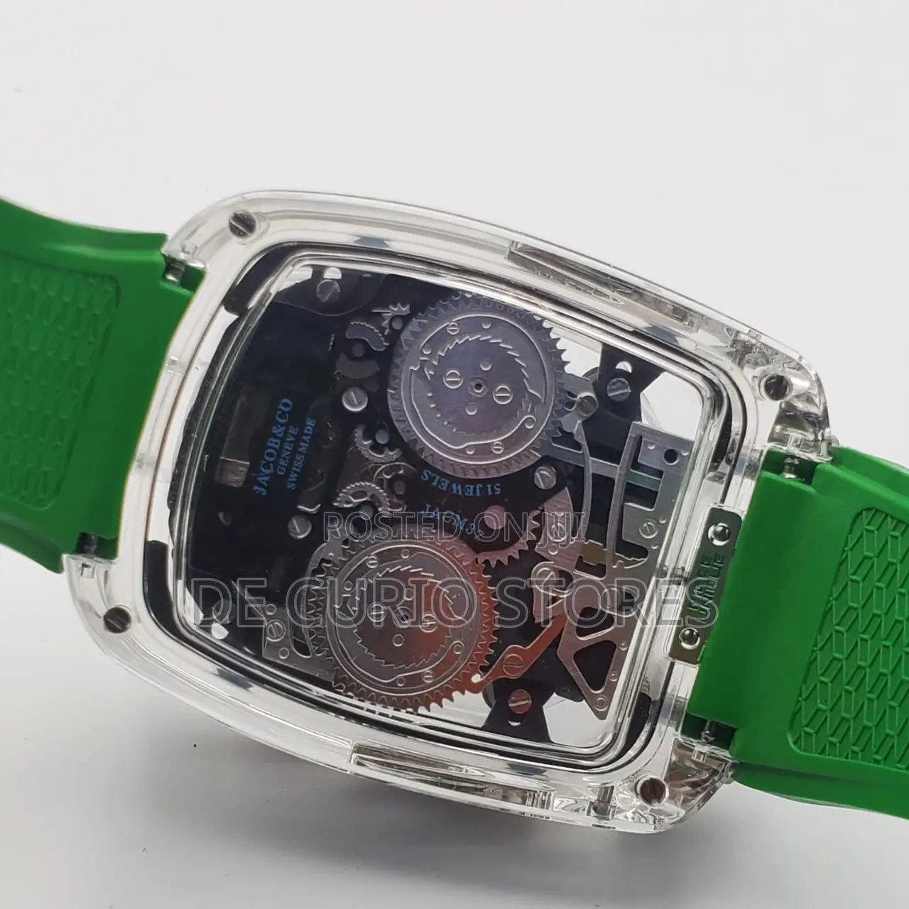 Jacob Co Male Watch Rubber Strap Automatic System