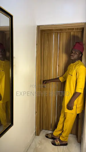 Classic Gold Kaftan With Clean Finishing