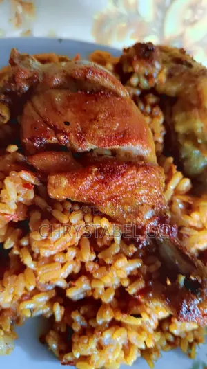 Smoky Jollof Rice With Chicken