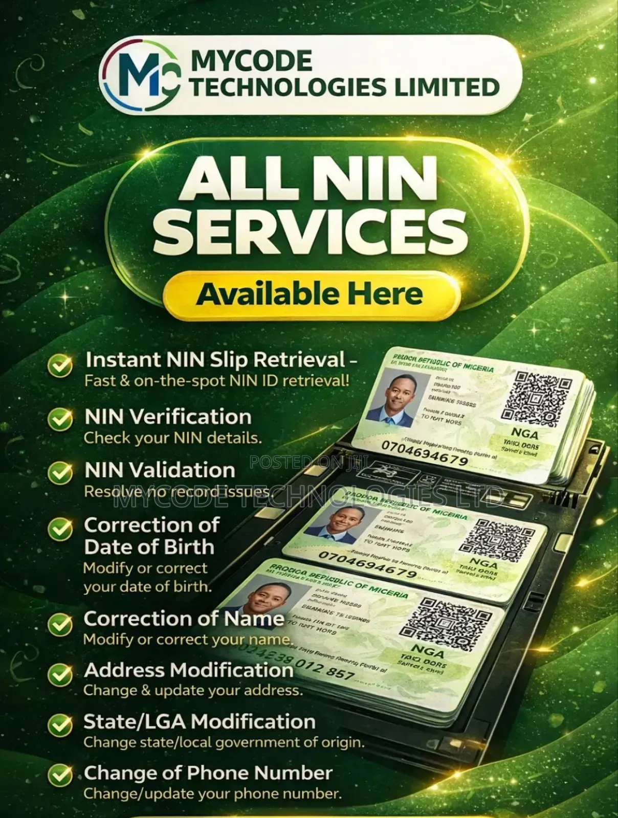 Nin Retrieval | Nin Correction And Modifications