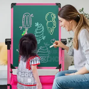 Kids Art Easel Double Sided Iron Easel Whiteboard Chalkboard