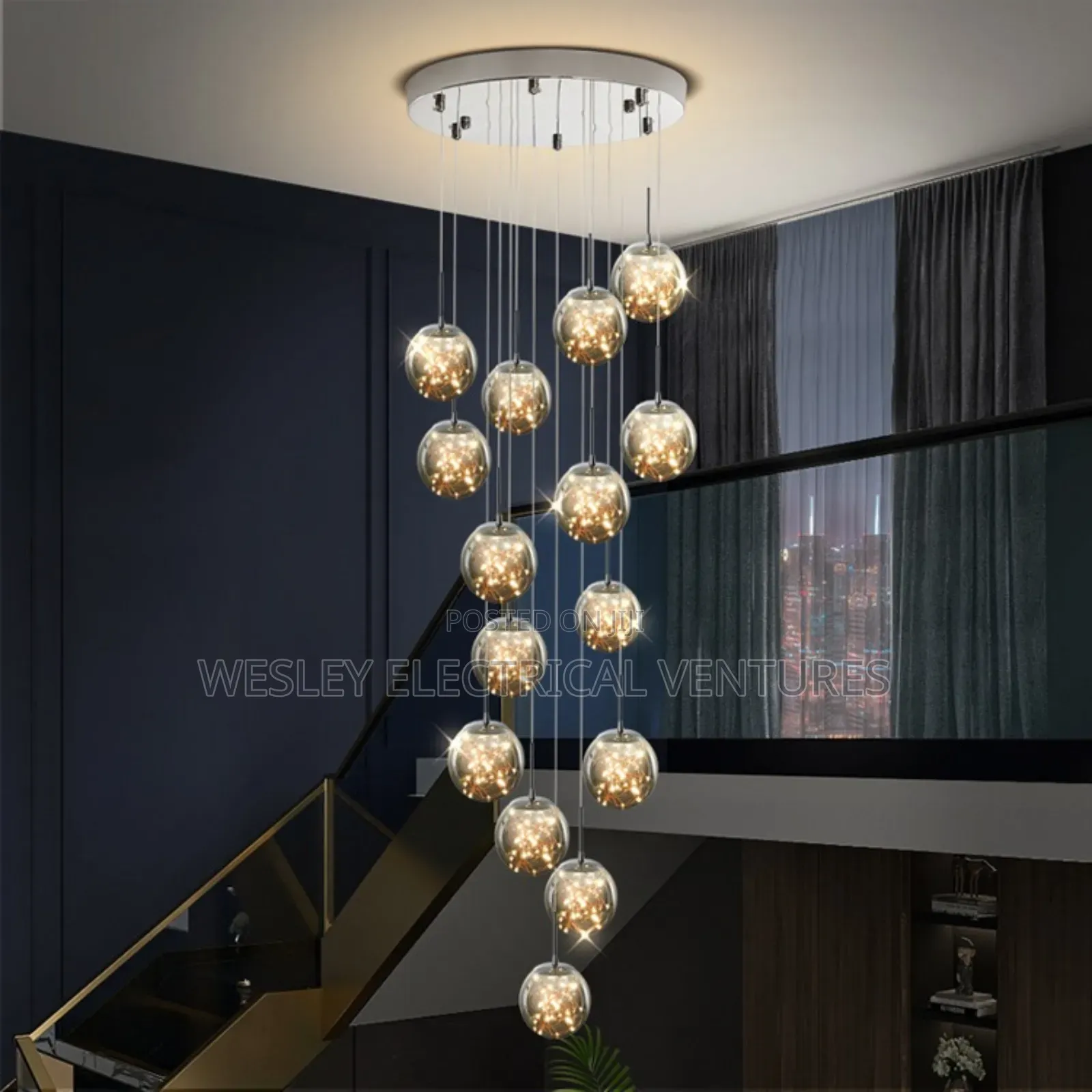 Staircase Nordic Drop Led Chandelier Light