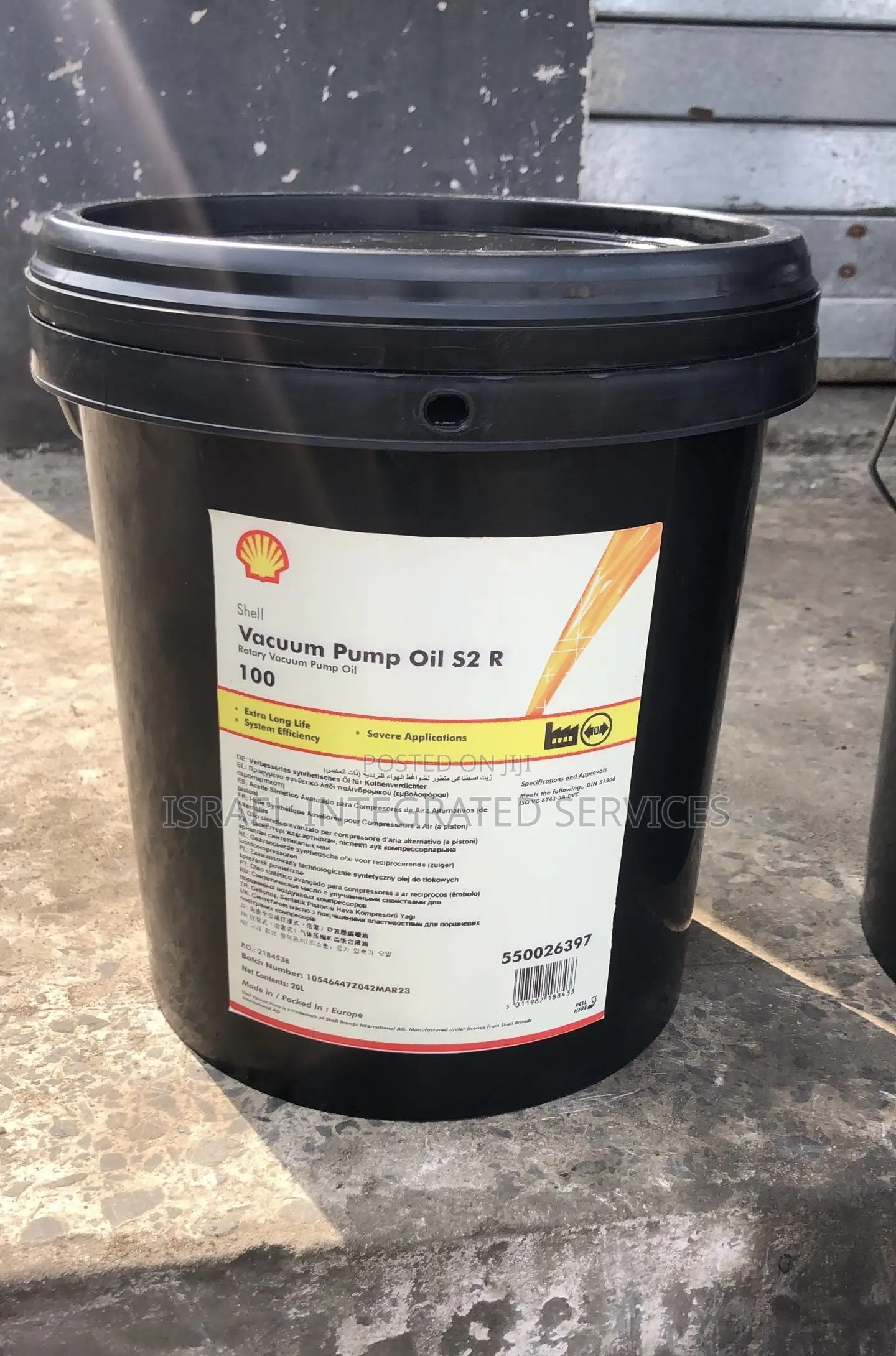 Vacuum Pump Oil S2 R Shell