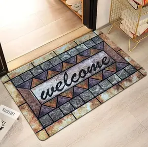 Mosaic Mat 100cm X 80cm - Modern Realistic Doormat Foot Mat