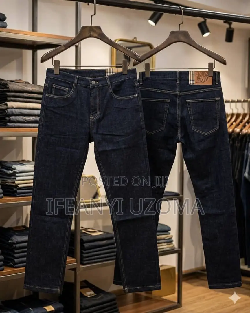 Classic Matured Plain Men Jeans Trousers