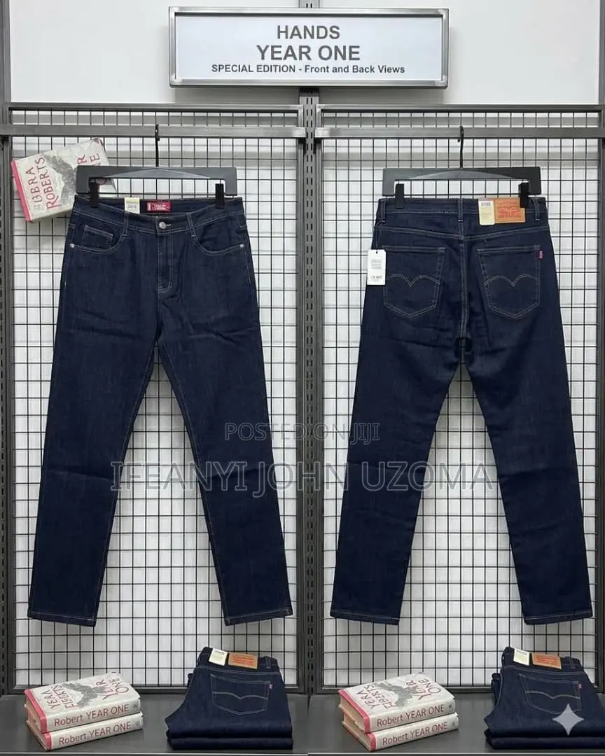 Classic Matured Plain Men Jeans Trousers