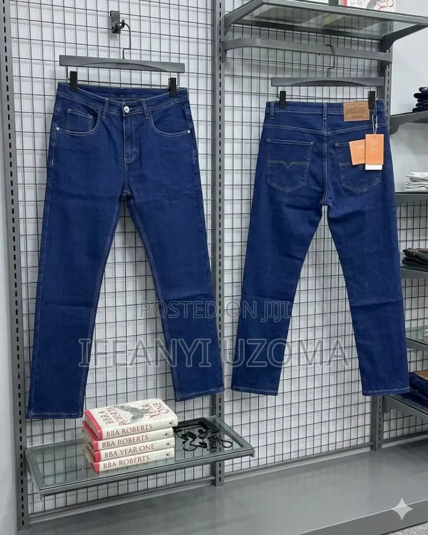 Classic Matured Plain Men Jeans Trousers