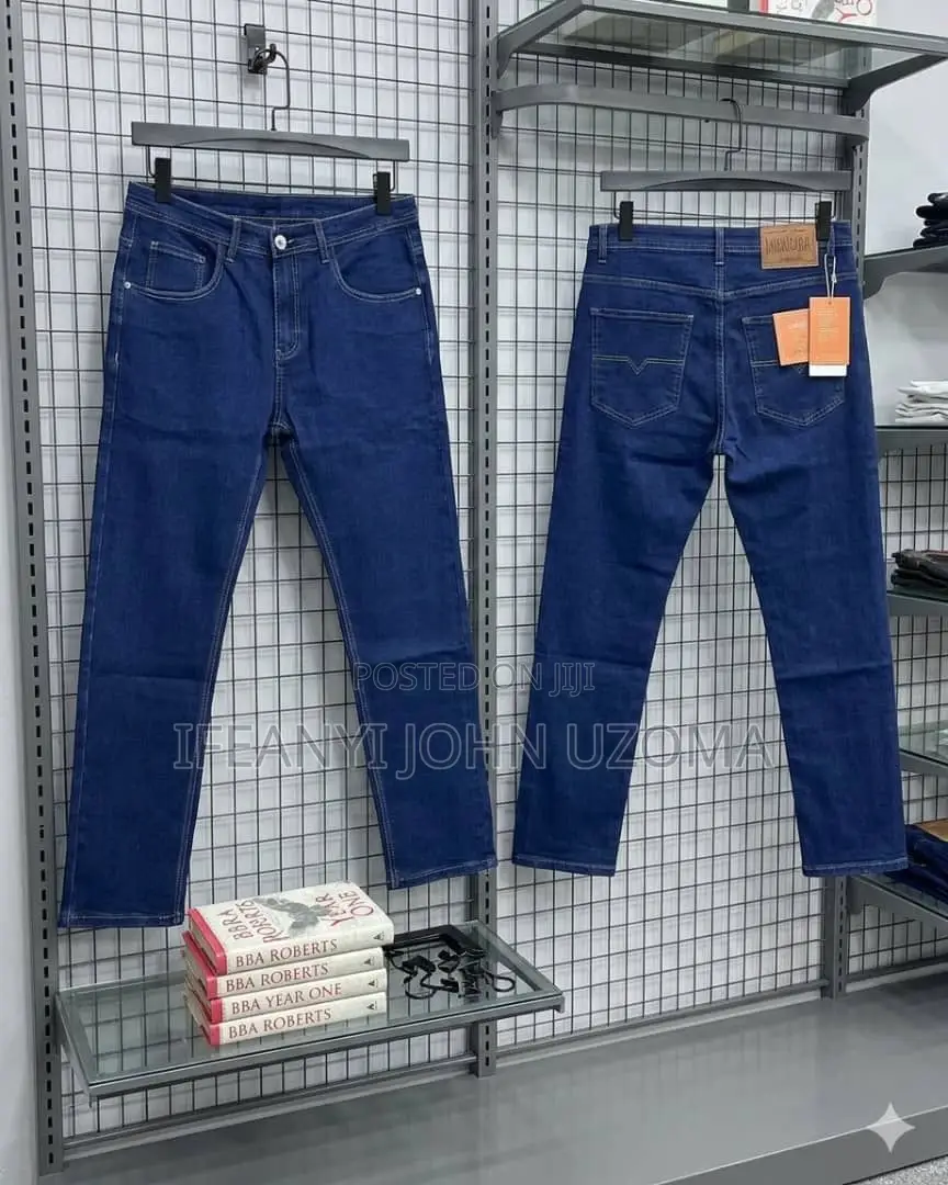 Classic Matured Plain Men Jeans Trousers