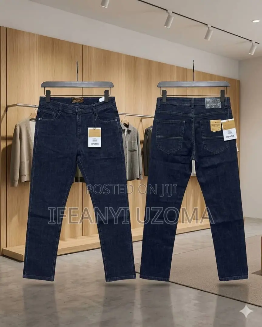 Classic Matured Plain Men Jeans Trousers