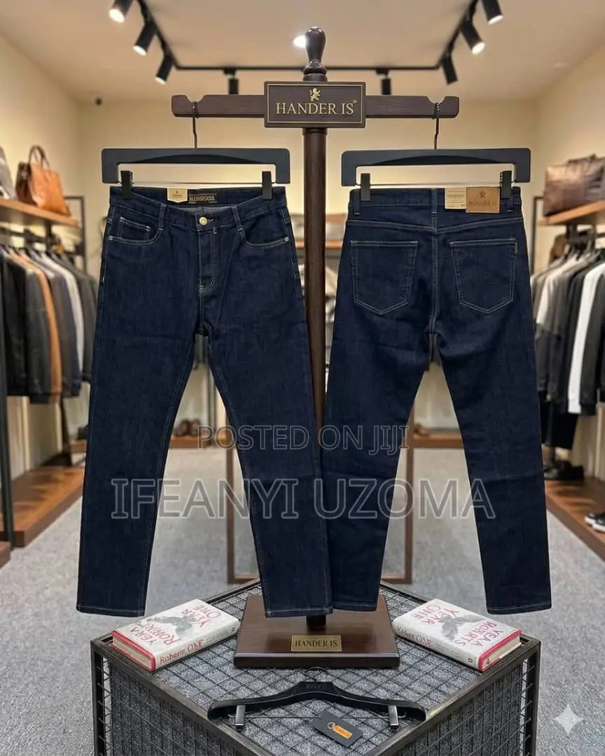 Classic Matured Plain Men Jeans Trousers