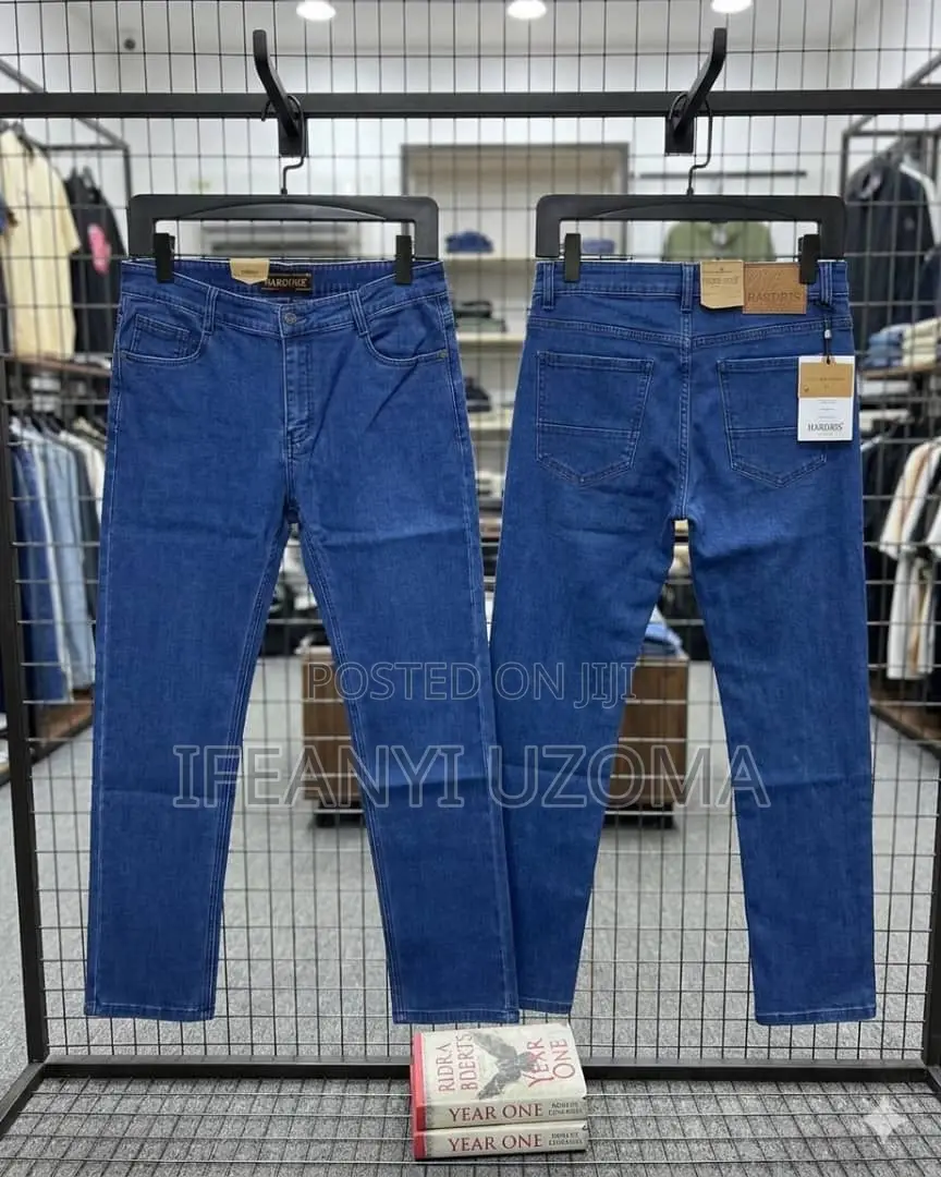 Classic Matured Plain Men Jeans Trousers