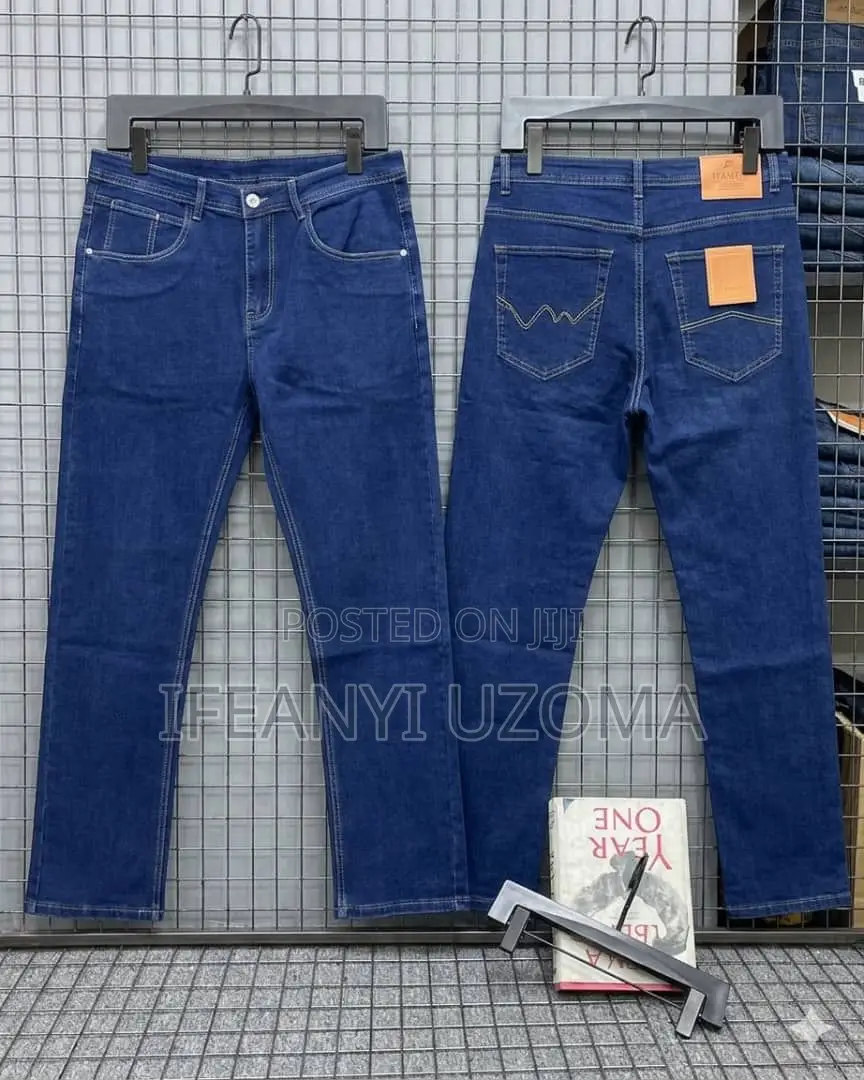 Classic Matured Plain Men Jeans Trousers