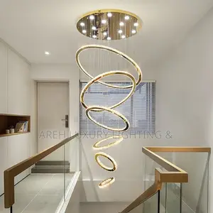Luxury Staircase Headlights, Hollow Living Room