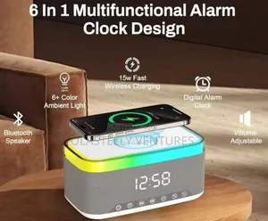 New Smart 6-in-1 Bluetooth Speaker 60w Wireless Charger Tw