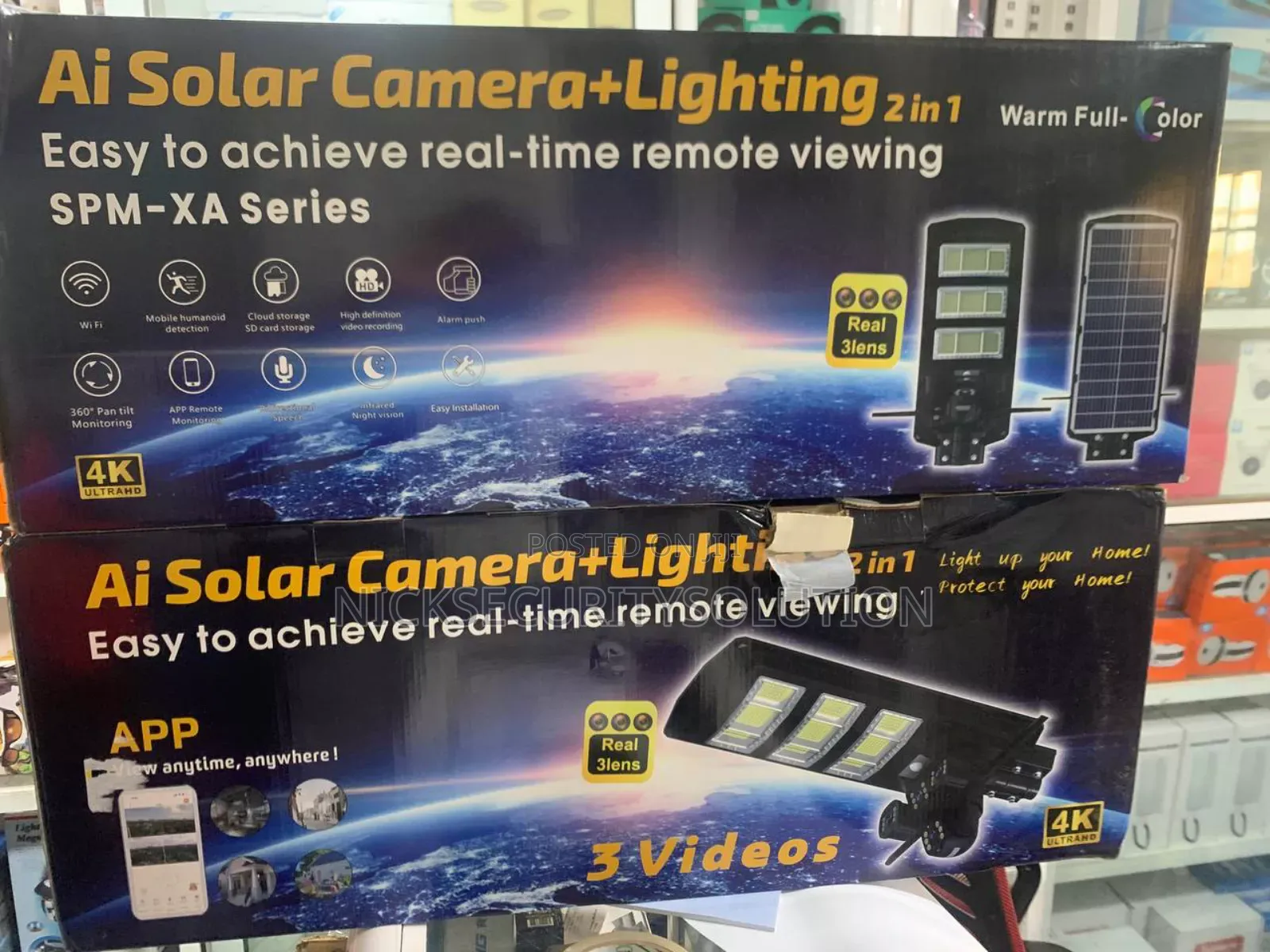 Ai Solar Streetlight Camera 3 Lens 450watts